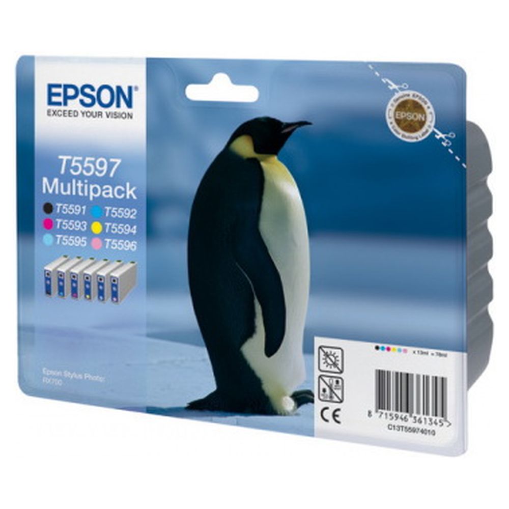 Набор картриджей Epson C13T55974010 (T5597) Multi Pack, 6 шт/уп