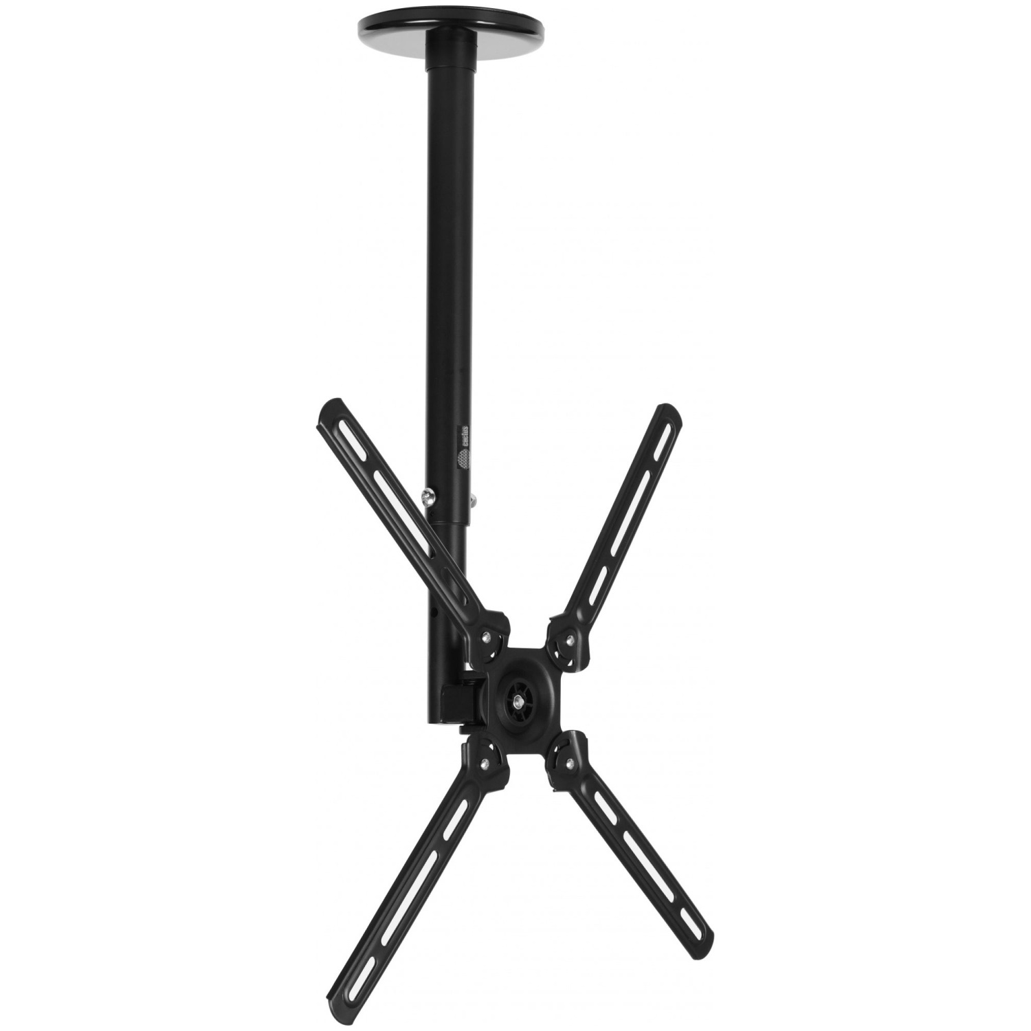 Кронштейн для телевизора потолочный Cactus 23"-55", поворот и наклон, до 45кг, черный,  CS-CP07