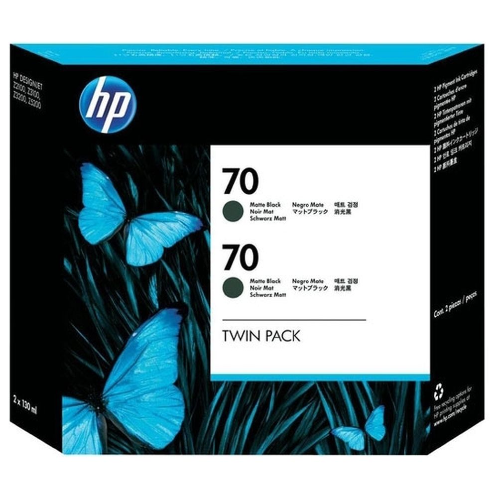 Картридж HP CB339A (70) матовый черный, 2 шт/уп