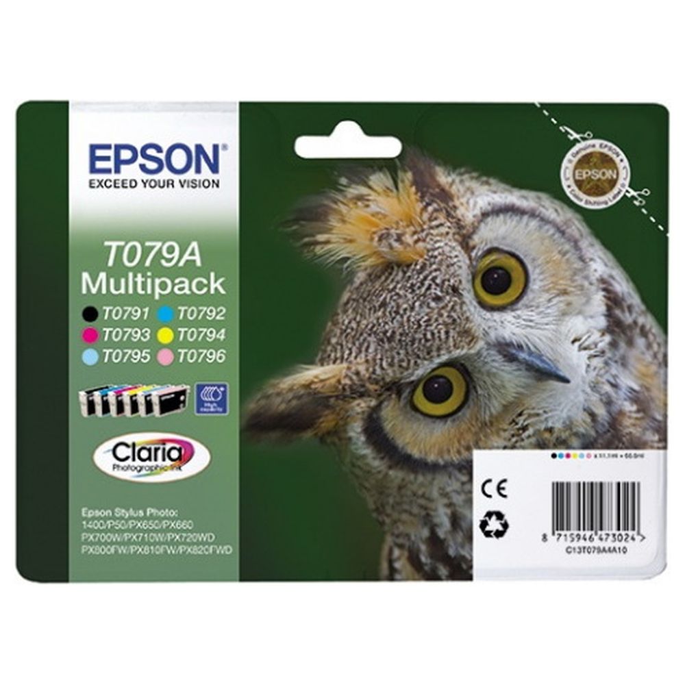 Набор картриджей Epson C13T079A4A10 (T079A) Multi Pack, 6 шт/уп