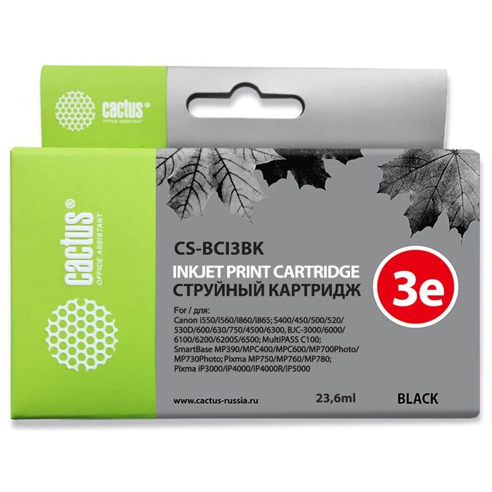 Картридж Cactus BCI-3Bk (CS-BCI3BK) черный для Canon