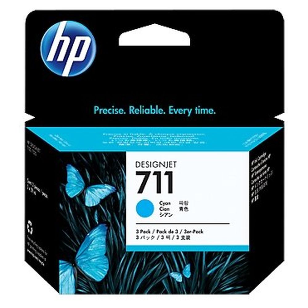 Картридж HP CZ134A (711) голубой 3 шт/уп