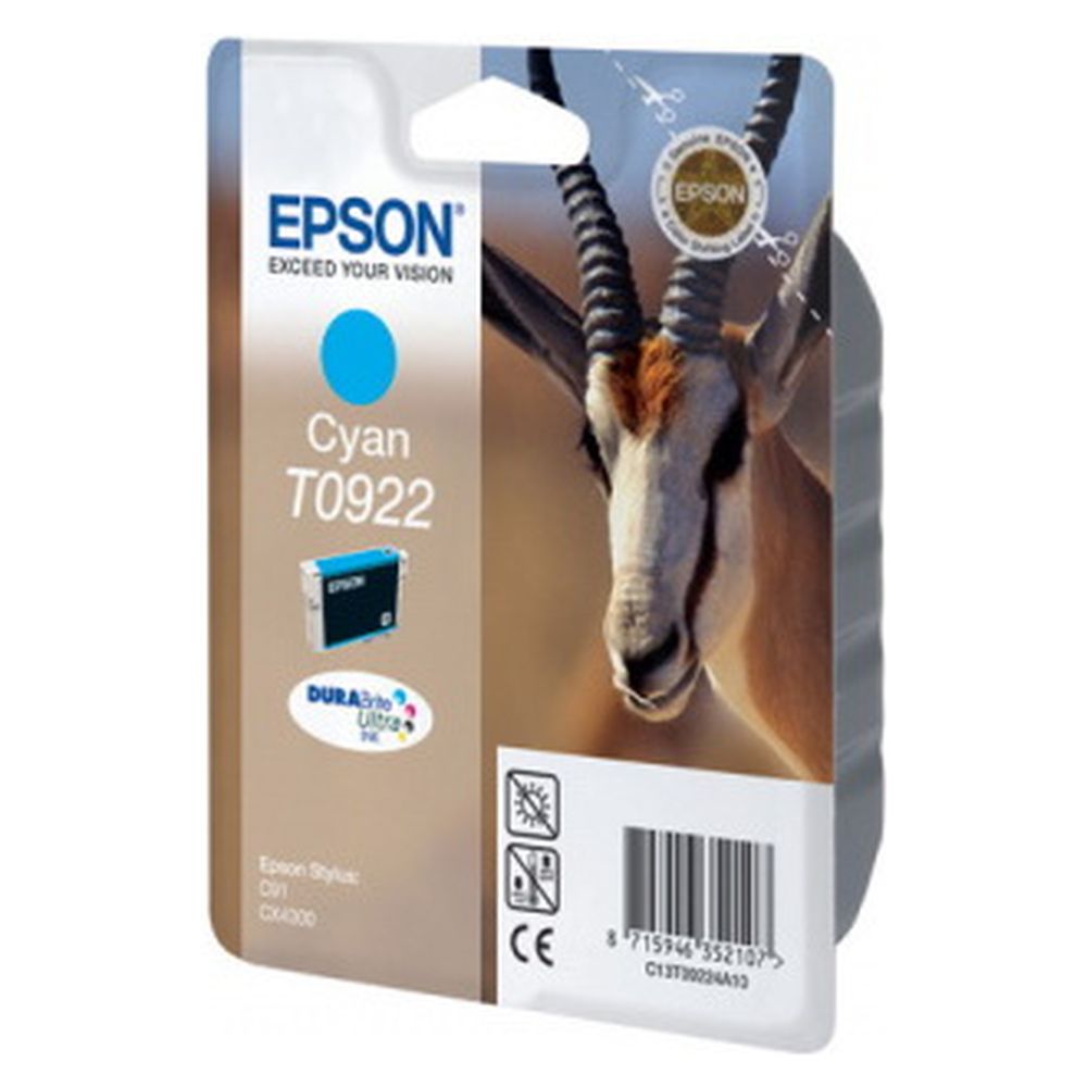Картридж Epson T09224A (T0922, C13T09224A10) голубой