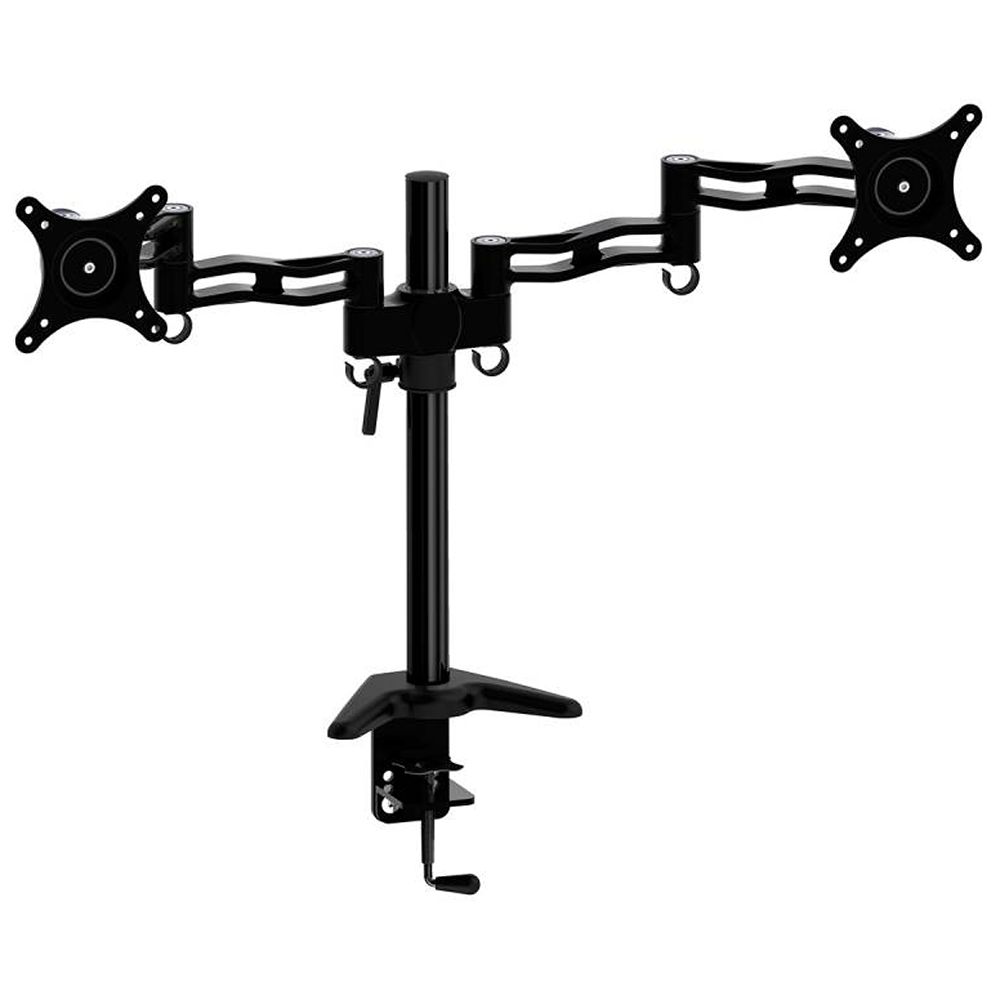 Кронштейн для мониторов настольный Cactus 13"-27" до 8кг, поворот и наклон, CS-VM-D08-BK