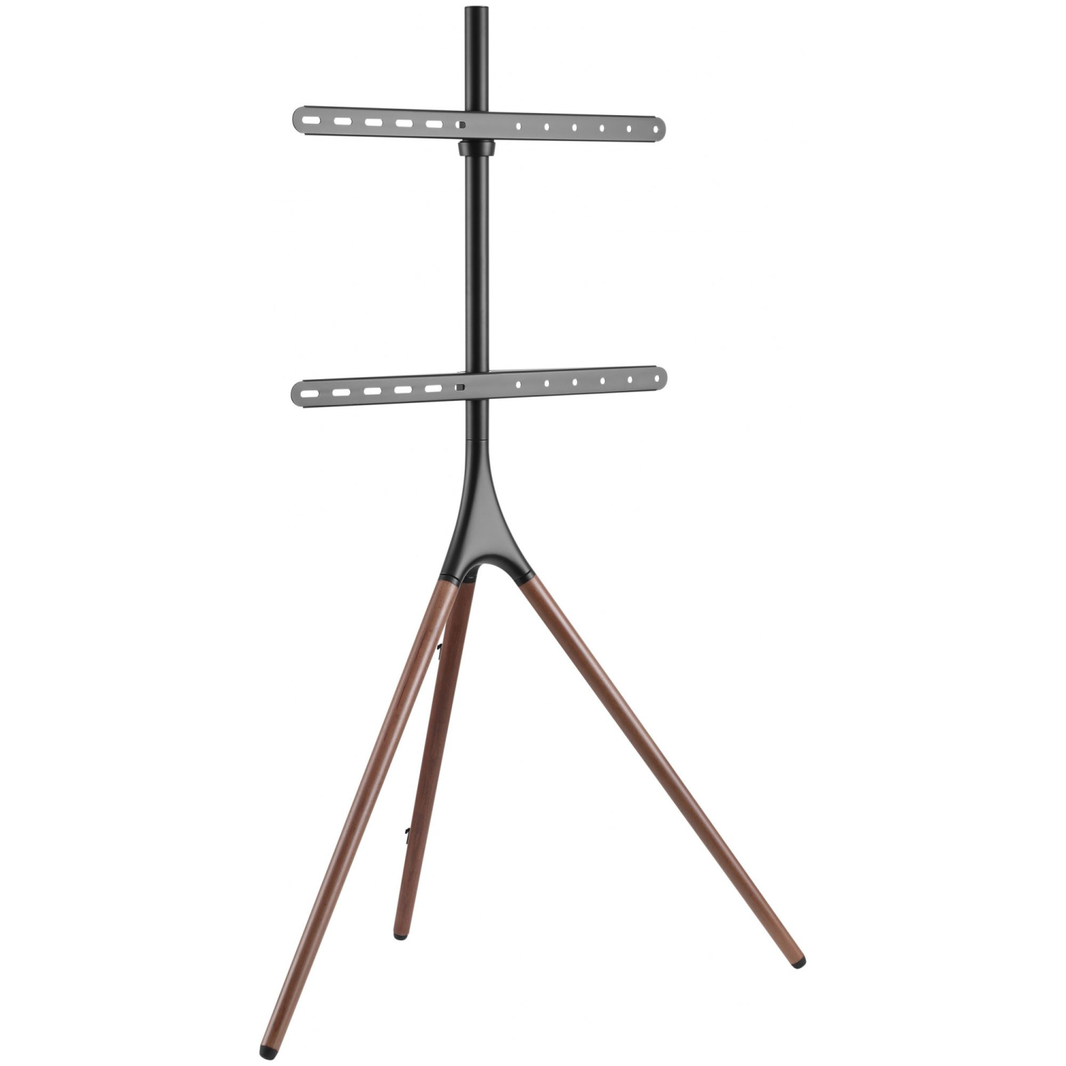Подставка для телевизора напольная Cactus 45"-65", до 32кг, черная/орех, CS-ST1246BKWN
