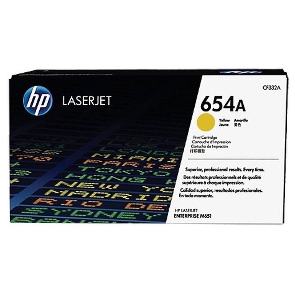 Картридж HP CF332A (654A) желтый