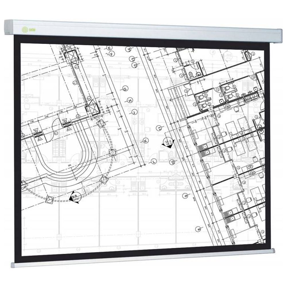 Экран Cactus 221x124.5см Wallscreen, 100", 16:9 настенно-потолочный, рулонный, белый, CS-PSW-124x221
