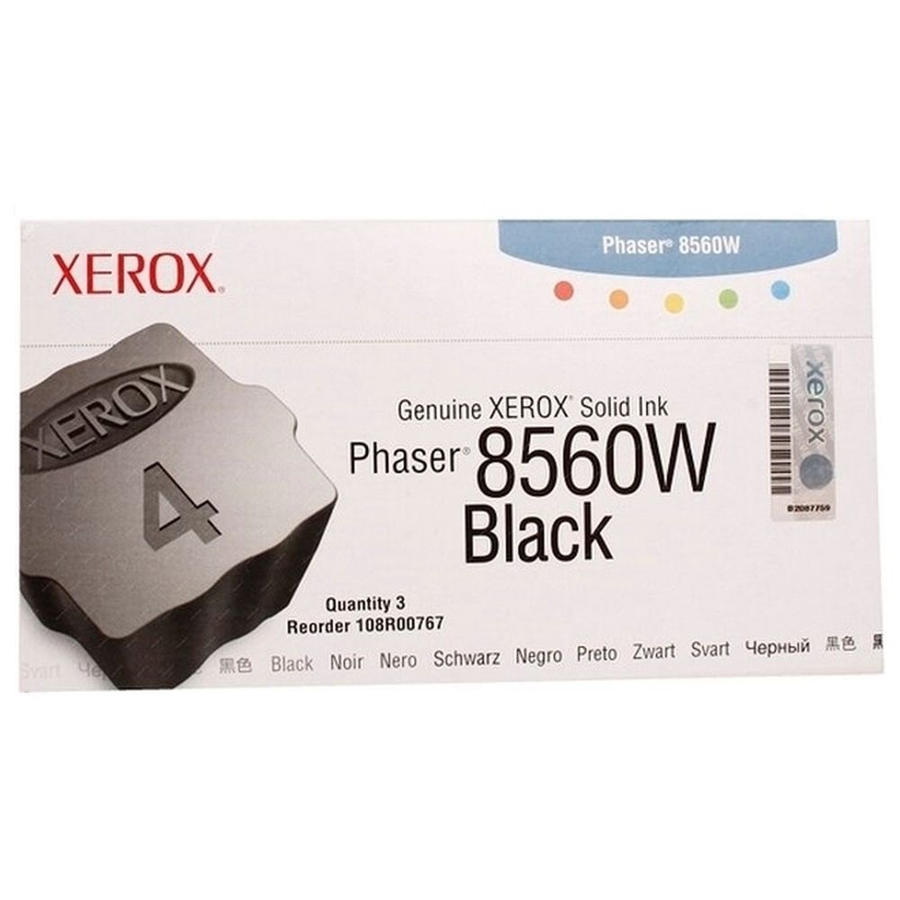 Твердые чернила Xerox 108R00767 черный 3 шт/уп
