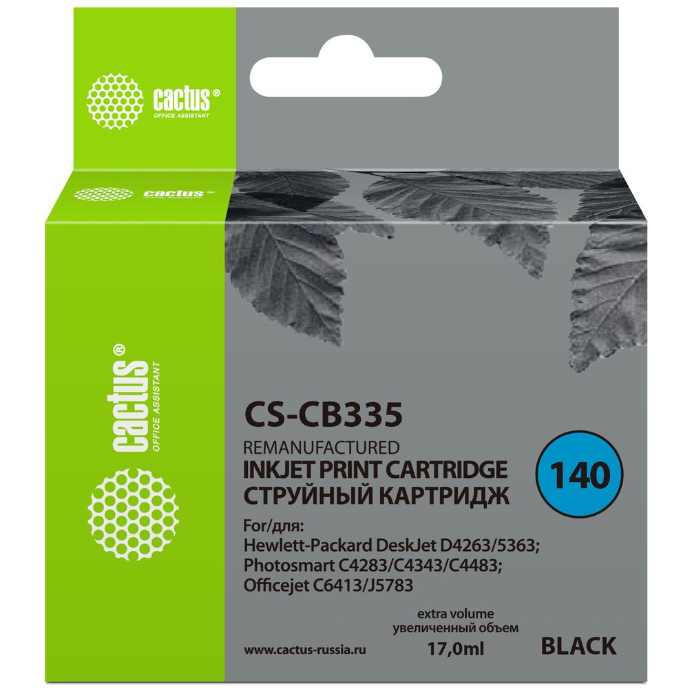 Картридж Cactus CB335H (CS-CB335) 140 черный для HP