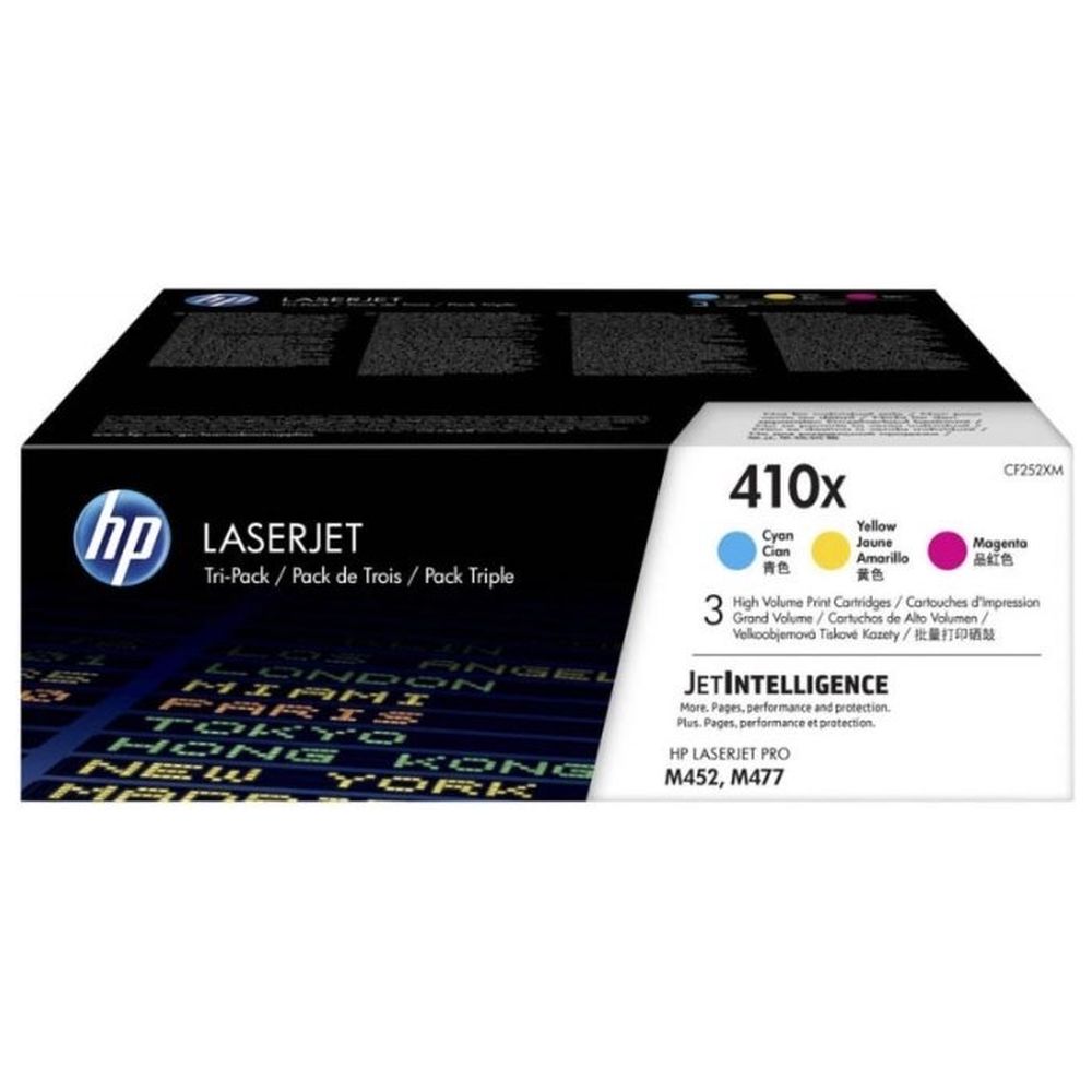Картридж HP CF252XM (410X) голубой/желтый/пурпурный 3шт/уп