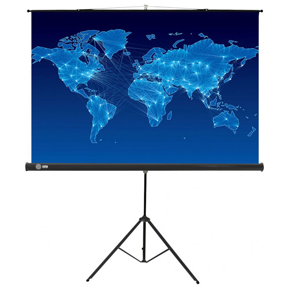 Экран Cactus 150x150см Triscreen, 84", 1:1 напольный, рулонный, черный, CS-PST-150x150