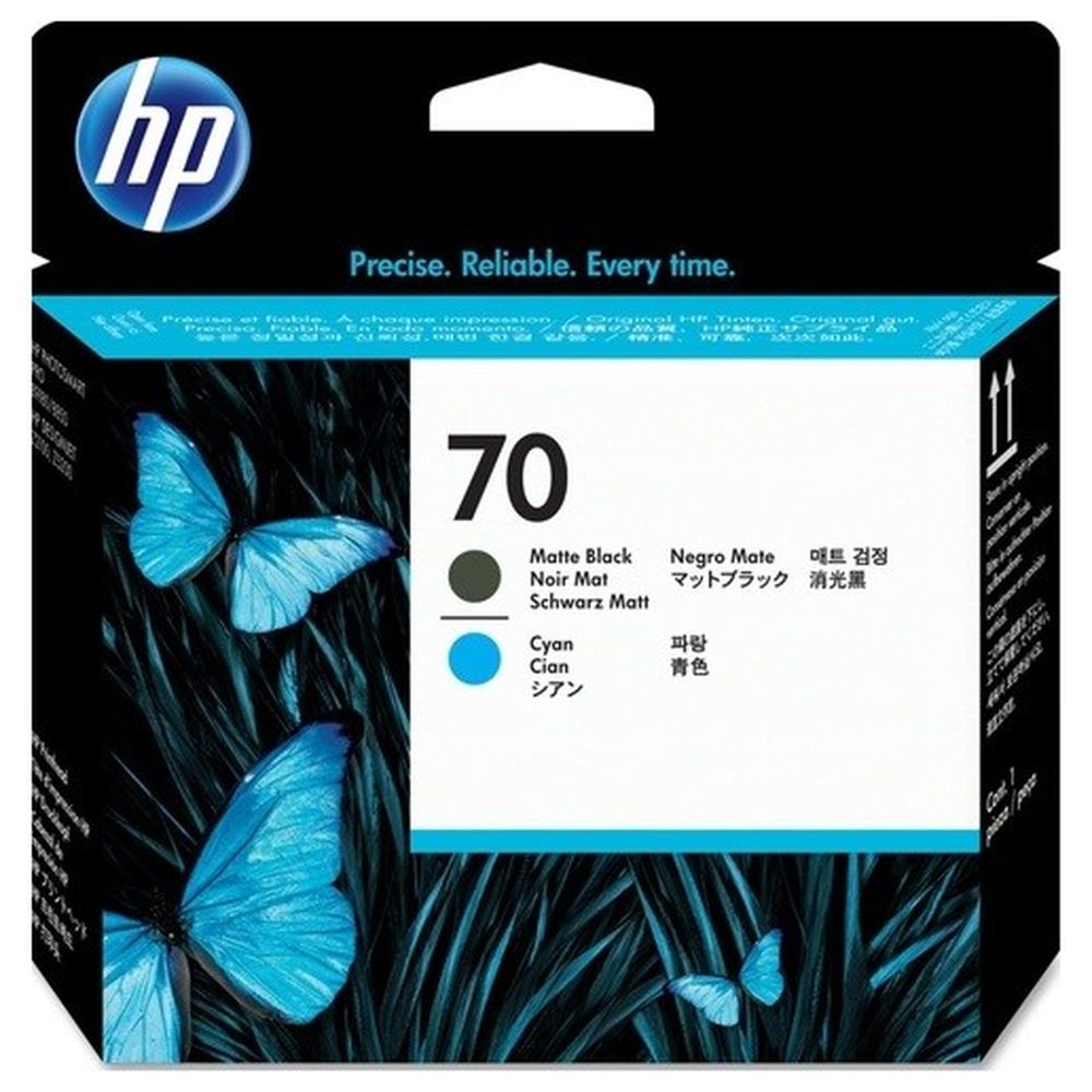 Печатающая головка HP C9404A (70) 2 шт матовый черный + голубой