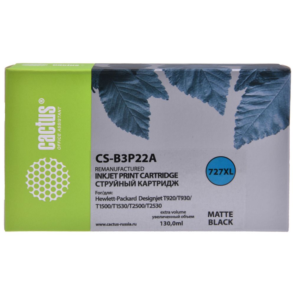 Картридж Cactus B3P22A (CS-B3P22A) 727 черный матовый для HP