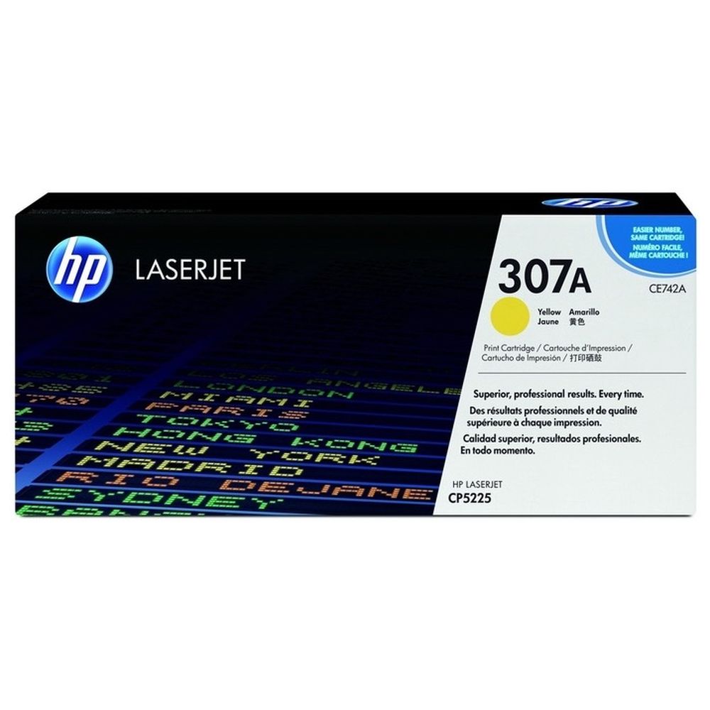 Картридж HP CE742A (307A) желтый