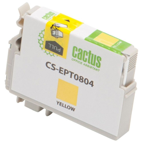 Картридж Cactus T0804 (CS-EPT0804) желтый для Epson