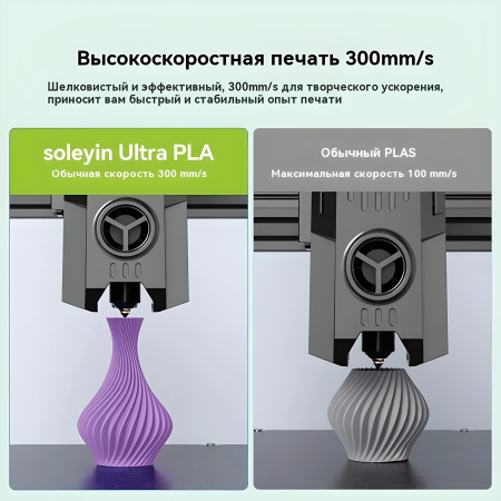 Филамент Creality Soleyin Ultra PLA 1кг, 1.75мм Greenery