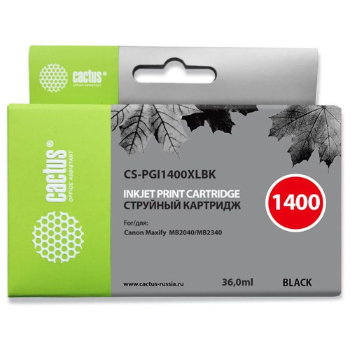 Картридж Cactus PGI-1400XL BK (CS-PGI1400XLBK) черный для Canon
