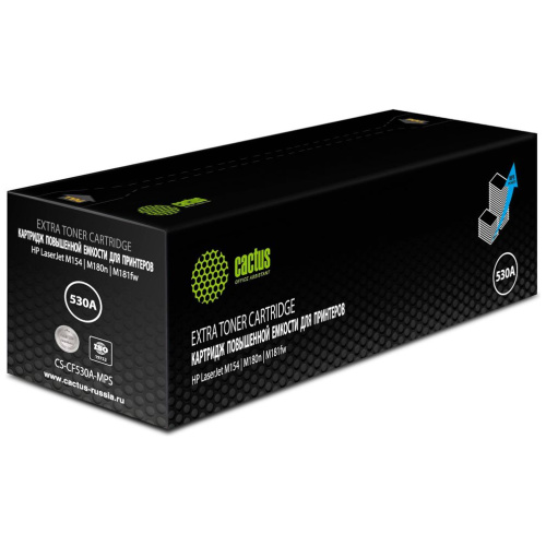 Картридж Cactus CF530A (CS-CF530A-MPS) 205A черный увеличенной емкости для HP