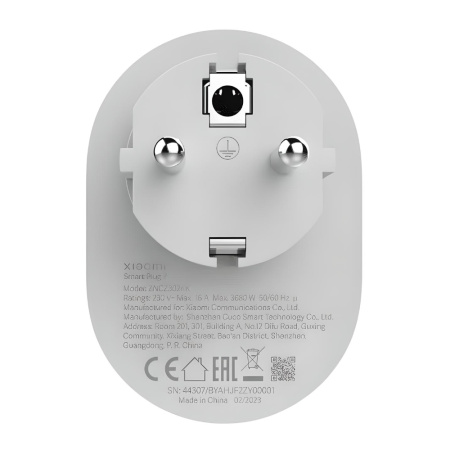 Розетка умная Xiaomi Smart Plug 2, Wi-Fi ZNCZ302KK BHR6868EU Global