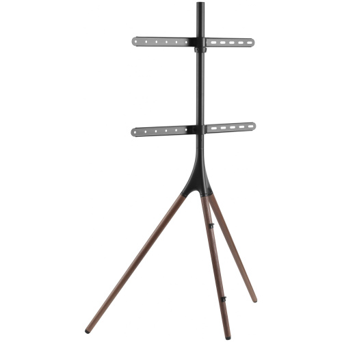 Подставка для телевизора напольная Cactus 45"-65", до 32кг, черная/орех, CS-ST1246BKWN
