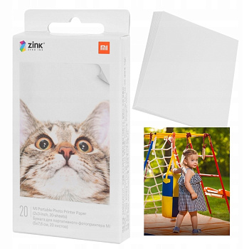 Фотобумага Xiaomi AR ZINK Portable Photo Printer Paper 50х76 мм (20 листов) самоклеящаяся XMBXXZ01HT