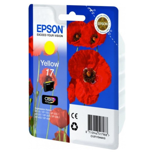 Картридж Epson T17044A (T1704, C13T17044A10) желтый
