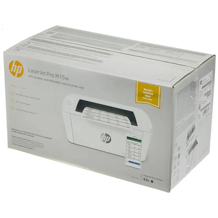 Принтер лазерный HP LaserJet Pro M15w (W2G51A), A4, WiFi, белый