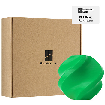 Филамент Bambu Lab PLA Basic 1кг, RFID (без катушки) Bambu Green (10501)