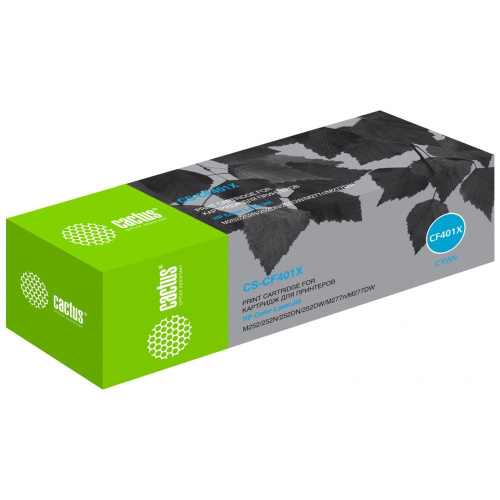 Картридж Cactus CF401X (CS-CF401X) 201X голубой для HP