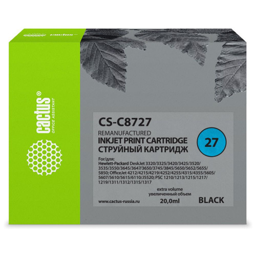 Картридж Cactus C8727A (CS-C8727) 27 черный для HP