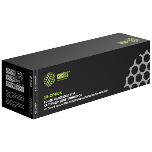 Картридж Cactus CF400X (CS-CF400X) 201X черный для HP