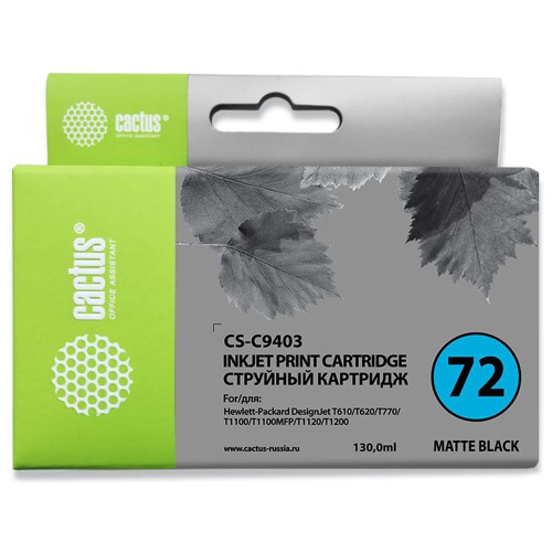 Картридж Cactus C9403A (CS-C9403) 72 черный для HP