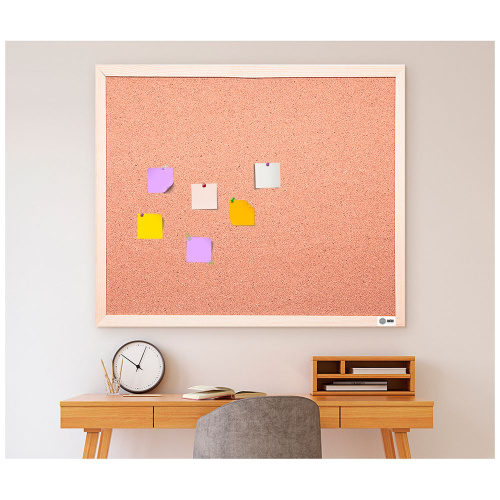 Доска пробковая Cactus 90x120см, деревянная рама CS-CWBD-90X120