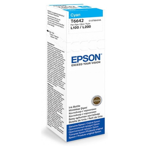 Чернила Epson T66424A (T6642, C13T66424A) голубой