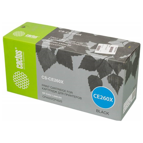 Картридж Cactus CE260X (CS-CE260X) 649X черный для HP