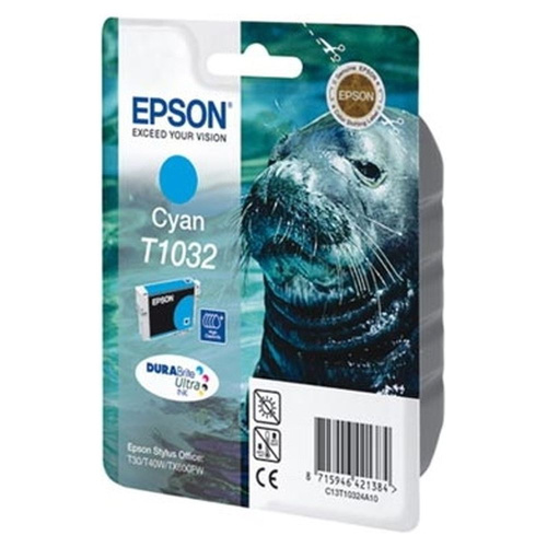 Картридж Epson T10324A (T1032, C13T10324A10) голубой