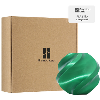 Филамент Bambu Lab PLA Silk+ 1кг, RFID (с катушкой) Candy Green (13506)