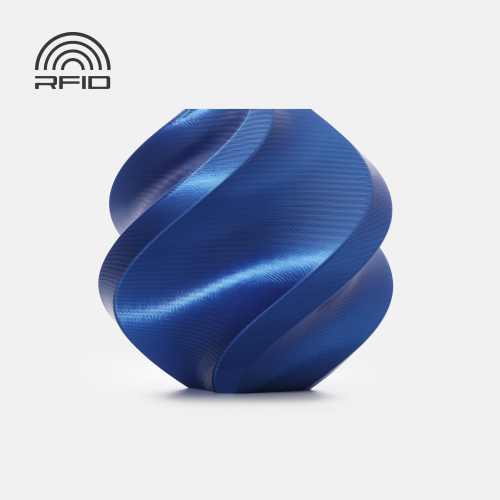 Филамент Bambu Lab PLA Silk+ 1кг, RFID (с катушкой) Blue (13604)