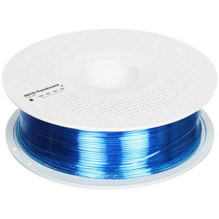 Филамент Bambu Lab PETG Translucent 1кг, RFID (с катушкой) Light Blue (32600)