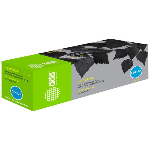 Картридж Cactus CE412A (CS-CE412A) 305A желтый для HP