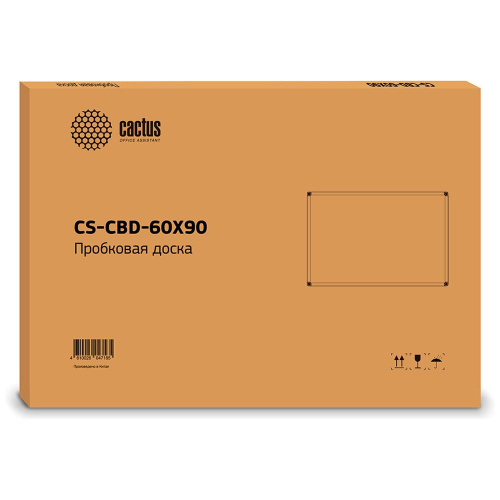 Доска пробковая Cactus 60x90см, алюминиевая рама CS-CBD-60X90