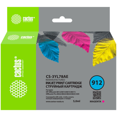 Картридж Cactus 3YL78AE (CS-3YL78AE) 912 пурпурный для HP