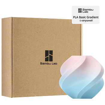 Филамент Bambu Lab PLA Basic Gradient 1кг, RFID (с катушкой) Cotton Candy Cloud 10907