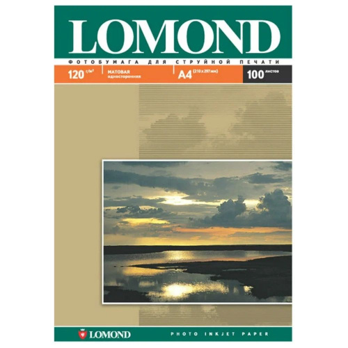 Фотобумага Lomond A4 матовая, односторонняя, 120 г/м2, 100 листов 0102003