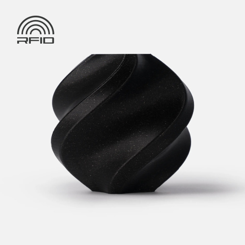 Филамент Bambu Lab PLA Sparkle 1кг, RFID (с катушкой) Onyx Black Sparkle (13101)