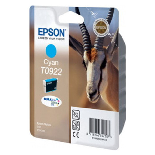 Картридж Epson T09224A (T0922, C13T09224A10) голубой