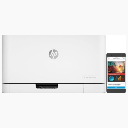 Принтер лазерный HP Color LaserJet 150nw (4ZB95A), A4, WiFi, белый