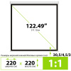 Экран Cactus 220x220см MotoExpert, 120", 1:1 настенно-потолочный, эл.привод, CS-PSME-220x220-WT