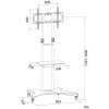 Стойка для телевизора напольная Cactus 37"-75", на колесах, до 81.6кг, черная, CS-ST31