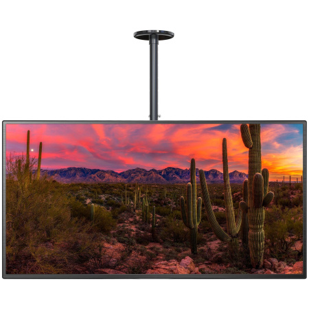 Кронштейн для телевизора потолочный Cactus 37"-70", поворот и наклон, до 81кг, черный,  CS-CP04-R